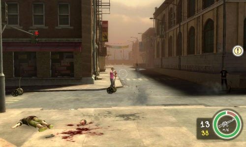 Tym razem musisz rozprawić się z gangiem dwukołowców, którzy zaczną nadjeżdżać z lewej strony - Ścieżka Zła - Krotchy Meal Toy Delivery | Opis przejścia Postal III - Postal III - poradnik do gry