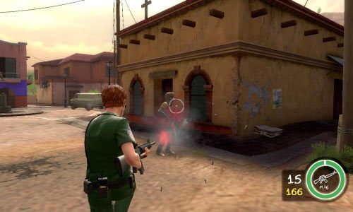 Po odparciu ataku skieruj się w stronę miasta i zacznij walczyć z kolejną grupą terrorystów - Ścieżka Dobra - Homeland Insecurity | Opis przejścia Postal III - Postal III - poradnik do gry