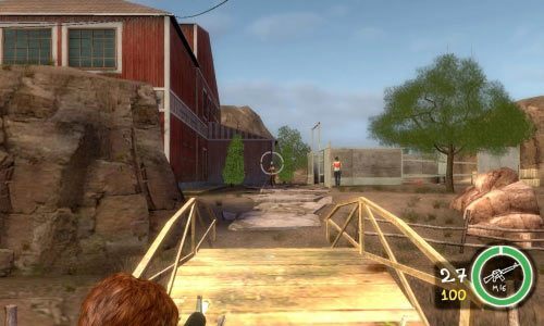 Tutaj aż roi się od wrogów więc bez trudu rozprawisz się z odpowiednią ich ilością - Ścieżka Dobra - Eco Zealot HQ Assault | Opis przejścia Postal III - Postal III - poradnik do gry