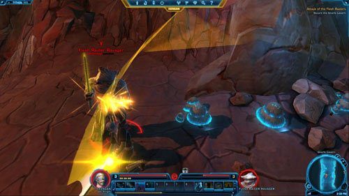 Po dotarciu do [5] zaczniesz rozmowę z Callefem - (L01) Attack of the Flesh Raiders | Jedi Knight | Star Wars The Old Republic - Star Wars: The Old Republic - poradnik do gry