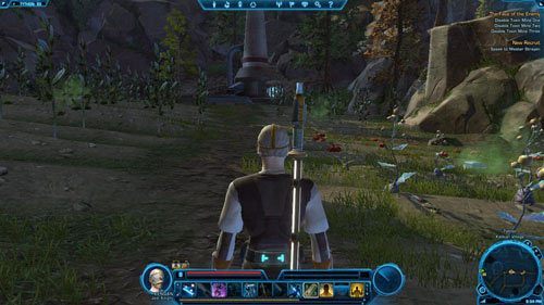 Po wyłączeniu każdej z nich pojawi się Flesh Raider Saboteur [+], którego będziesz musiał zabić - (L06) The Face of the Enemy | Jedi Knight | Star Wars The Old Republic - Star Wars: The Old Republic - poradnik do gry