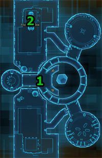 Ostatnie zadanie na Tythonie zaczynasz w [1], na drugim poziomie Świątyni Jedi - (L09) An Afflicted Master | Jedi Consular | Star Wars The Old Republic - Star Wars: The Old Republic - poradnik do gry