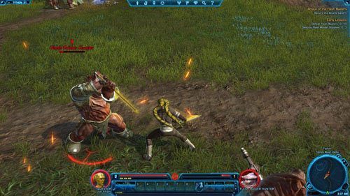 Zapasy Flesh Raiderów są w różnych miejscach - kilka z nich zostało oznaczonych na mapie literą [x] - (L02) Early Lessons | Tython | Star Wars The Old Republic - Star Wars: The Old Republic - poradnik do gry