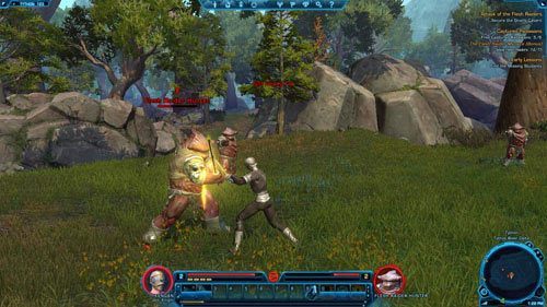 Klatki z więźniami (Fleshrider Cages) rozlokowane są w The Gnarls i Tythos River Delta, dlatego bez problemu znajdziesz sześć - (L01) Captured Padawans | Tython | Star Wars The Old Republic - Star Wars: The Old Republic - poradnik do gry