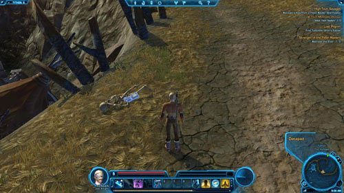 Jeśli nie masz już nic do zrobienia w The Hollows, udaj się do Wioski Kalikori - możesz w tym celu przenieść się po prostu do Quick Travel Point (Kalikori Village) - (L04) Lost Pilgrim | Tython | Star Wars The Old Republic - Star Wars: The Old Republic - poradnik do gry