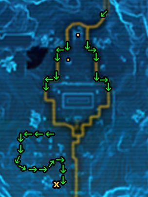 Aby dotrzeć do ostatniego Datacronu, najpierw udaj się z Tythos River Valley przez jaskinię (Waterfall Cave) do obszaru The Forge - Galactic History 11 (Matrix Shard) | Datacrons | Star Wars The Old Republic - Star Wars: The Old Republic - poradnik do gry