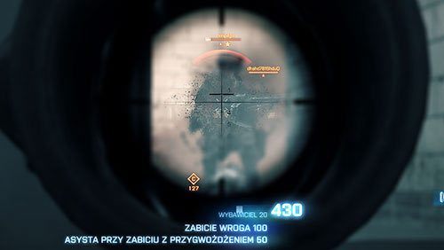 Punkty zdobywane w krótkim odstępie czasu sumują się na ekranie, tak aby od razu pokazać graczowi ile wynosi nagroda za jego działania - Punktacja i Nagrody | Battlefield 3 - Battlefield 3 - poradnik do gry