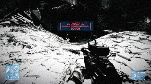 Włącza się wtedy odliczanie, a ekran śnieży i traci barwy - Ogólnie o mapach w Battlefield 3 | Mapy | Battlefield 3 - Battlefield 3 - poradnik do gry