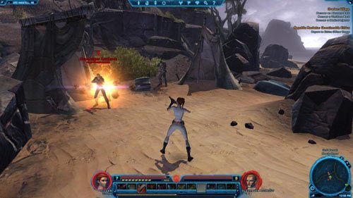 Wypatruj żółtych snopów światła, które mogą (ale nie muszą) wydobywać się z ciał martwych wrogów - (L06) Oradam Village | Trooper | Star Wars The Old Republic - Star Wars: The Old Republic - poradnik do gry