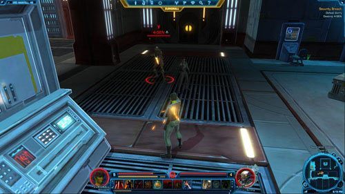 Niezależnie od tego, czy stoczyłeś walkę, czy też nie, w twoim ekwipunku znajdzie się cel tej misji - data pad z danymi separatystów (Encrypted Separatist Data) - (L07) Security Breach (2) | Smuggler | Star Wars The Old Republic - Star Wars: The Old Republic - poradnik do gry