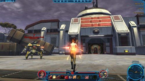 W środku bazy (Separatist Base) pokonaj jednego Separatist Troopera [+], a potem udaj się do windy w [5] - (L04) The Untold Story | Ord Mantell | Star Wars The Old Republic - Star Wars: The Old Republic - poradnik do gry