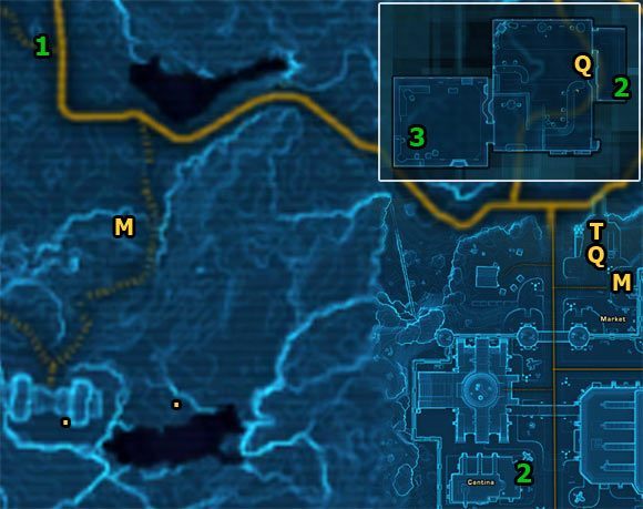 Porozmawiaj z Ensign Dreggiem stojącym w [1] i spójrz do tabeli pod obrazkiem - w zależności od twojej odpowiedzi możesz otrzymać jedną z dwóch misji - (L07) Republic Roulette- Questionable Ethics | Ord Mantell - Star Wars: The Old Republic - poradnik do gry