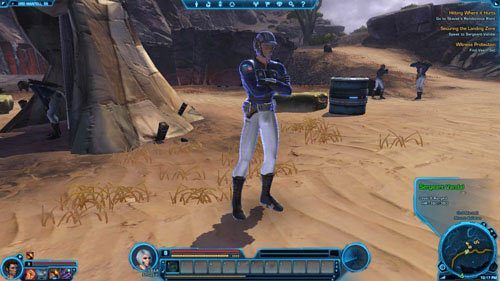 Po drodze do bazy, a także w jej środku, spotkasz wiele różnego rodzaju przeciwników - (L09) Securing the Landing Zone | Ord Mantell | Star Wars The Old Republic - Star Wars: The Old Republic - poradnik do gry