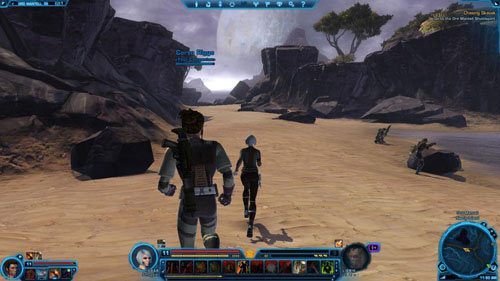 Na górę można się wspiąć w kilku różnych miejscach, a to podane w poradniku jest jednym z wygodniejszych - Galactic History 12 (+2 Aim) | Datacrons | Star Wars The Old Republic - Star Wars: The Old Republic - poradnik do gry