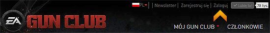 Następnie należy wybrać opcję Zaloguj, znajdującą się obok głównego banera u góry strony - EA Gun Club | Zadania w Battlefield 3 Powrót do Karkand - Battlefield 3: Powrót do Karkand - poradnik do gry