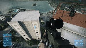 Wystarczy rozstawić na dźwigu sygnalizator, aby wszyscy członkowie drużyny mogli wylądować na spadochronach na ww - Półwysek Sharqi (1) | Mapy Battlefield 3 Powrót do Karkand - Battlefield 3: Powrót do Karkand - poradnik do gry