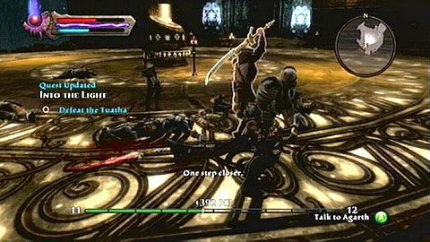 Nie będziesz mógł jednak cieszyć się z tego powodu zbyt długo, gdyż po chwili zaatakuje ci oddział Tuatha - Kingdoms of Amalur Reckoning: Into the Light - solucja, opis przejścia - Kingdoms of Amalur: Reckoning - poradnik do gry