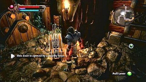 Gdy dotrzesz do kolejnych drewnianych wrót, skręć w lewo i zeskocz poziom niżej - Kingdoms of Amalur Reckoning: Odarath II (2) - solucja, opis przejścia - Kingdoms of Amalur: Reckoning - poradnik do gry
