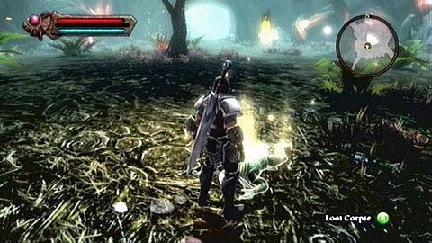 Gdy przeciwnik padnie martwy na ziemię, zapisz grę, pobiegnij na północ i zabierz pierścień Sir Sagrella - Kingdoms of Amalur Reckoning: Odarath II (3) - solucja, opis przejścia - Kingdoms of Amalur: Reckoning - poradnik do gry