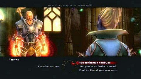 Po wysłuchaniu wszystkich części opowieści, wróć do Tenhwy i wybierz górną opcję dialogową - Kingdoms of Amalur Reckoning: Odarath II (4) - solucja, opis przejścia - Kingdoms of Amalur: Reckoning - poradnik do gry