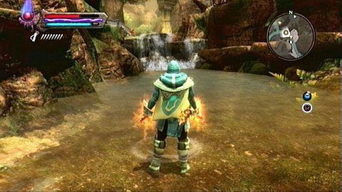 Aby przejść na drugą stronę, odnajdź ciało Sir Elswina leżące w płynącej na dole rzece M2(14), wskrześ mężczyznę (używając otrzymanego na początku zadania eliksiru), a następnie zabij - Kingdoms of Amalur Reckoning: Odarath II (4) - solucja, opis przejścia - Kingdoms of Amalur: Reckoning - poradnik do gry