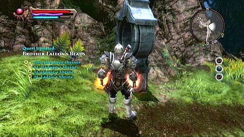 Aby wzmocnić otrzymany naszyjnik, pomódl się przy kapliczkach stojących niedaleko trzech różnych misji Miitharu - Kingdoms of Amalur Reckoning: Glendara - solucja, opis przejścia - Kingdoms of Amalur: Reckoning - poradnik do gry