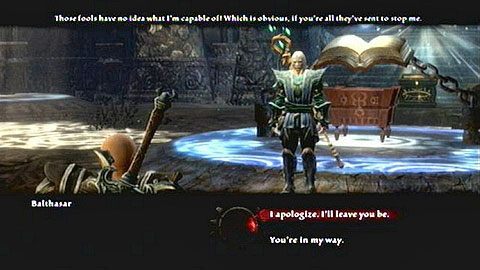 Podczas rozmowy będą dwa momenty, w których możesz wybierać odpowiedzi - Kingdoms of Amalur Reckoning: Glendara - solucja, opis przejścia - Kingdoms of Amalur: Reckoning - poradnik do gry