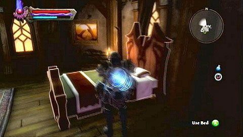 Stojące tam lustro służy do zmiany wyglądu, a w skrzyni możesz przechowywać potrzebny ci sprzęt - Kingdoms of Amalur Reckoning: Webwood (1) - solucja, opis przejścia - Kingdoms of Amalur: Reckoning - poradnik do gry