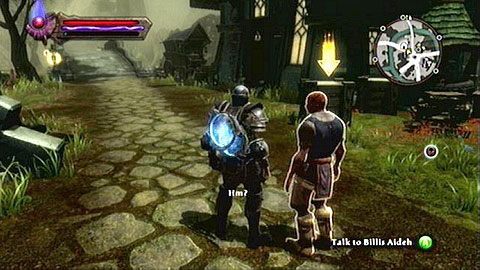 Gdy już sprawdzisz swój dom, odszukaj chodzącego po osadzie Billisa Aideha i poproś go o ulepszenie posiadłości - Kingdoms of Amalur Reckoning: Webwood (1) - solucja, opis przejścia - Kingdoms of Amalur: Reckoning - poradnik do gry