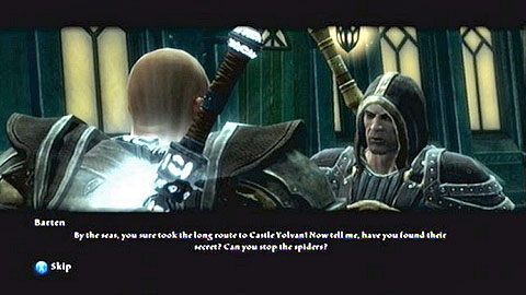 Gdy znajdziesz się wreszcie na zewnątrz, udaj się do Canneroc i porozmawiaj z Garanerem/Bartenem (pokonując wcześniej kolejne pająki) - Kingdoms of Amalur Reckoning: Webwood (2) - solucja, opis przejścia - Kingdoms of Amalur: Reckoning - poradnik do gry