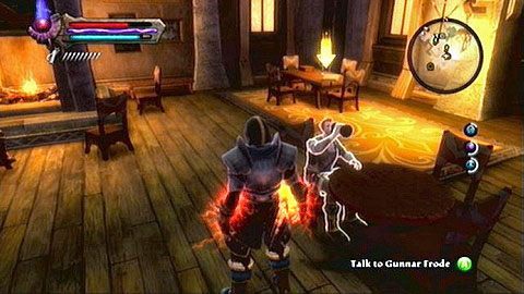 Aby zdobyć drugi przedmiot, skieruj się do Vorm Lodge w The Sidhe M8(4) i porozmawiaj z czekającym tam na ciebie Gunnarem Frode - Kingdoms of Amalur Reckoning: Haxhi (1) - solucja, opis przejścia - Kingdoms of Amalur: Reckoning - poradnik do gry