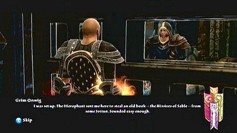 Po dotarciu na miejsce przekradnij się do celi i porozmawiaj z Onwigiem - Kingdoms of Amalur Reckoning: Haxhi (2) - solucja, opis przejścia - Kingdoms of Amalur: Reckoning - poradnik do gry