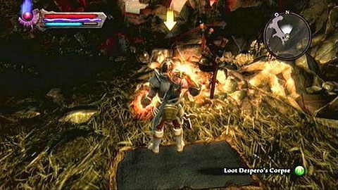 Na końcu tunelu znajdziesz zwłoki Despero, a przy nich poszukiwany dziennik - Kingdoms of Amalur Reckoning: Haxhi (2) - solucja, opis przejścia - Kingdoms of Amalur: Reckoning - poradnik do gry