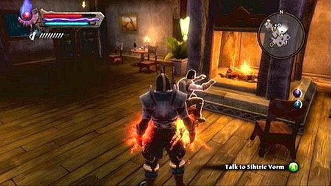 Sihtric Vorm, którego znajdziesz w Vorm Lodge M8(4), poprosi cię o pozbycie się grupki stworów atakujących podróżnych - Kingdoms of Amalur Reckoning: The Sidhe - solucja, opis przejścia - Kingdoms of Amalur: Reckoning - poradnik do gry