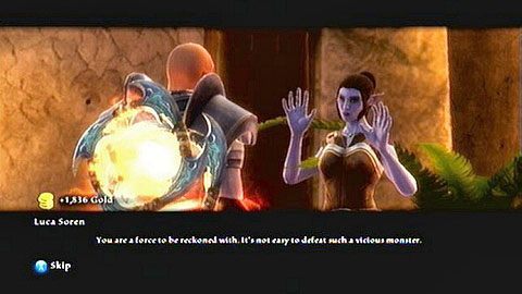 Gdy stwór zginie, wróć do kobiety po odbiór nagrody i zakończ zadanie - Kingdoms of Amalur Reckoning: The Sidhe - solucja, opis przejścia - Kingdoms of Amalur: Reckoning - poradnik do gry