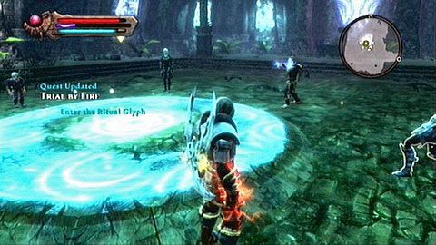 Po krótkiej wymianie zdań, wejdź do pobliskiego kręgu - Kingdoms of Amalur Reckoning: Miasto Ysa (3) - solucja, opis przejścia - Kingdoms of Amalur: Reckoning - poradnik do gry