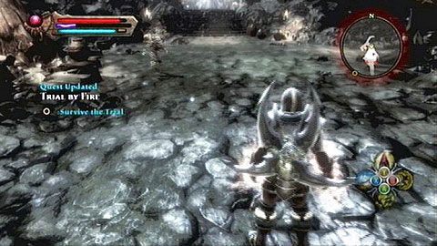 Zostaniesz przeniesiony na pierwszy poziom Trial of Initiation, gdzie czeka cię walka z kilkoma oddziałami szkieletów - Kingdoms of Amalur Reckoning: Miasto Ysa (3) - solucja, opis przejścia - Kingdoms of Amalur: Reckoning - poradnik do gry