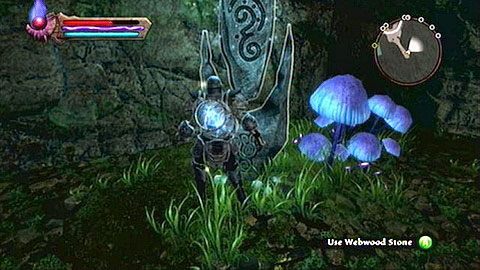 Kamień ukryto na południowym krańcu lokacji - Kingdoms of Amalur Reckoning: Webwood - kamienie Lorestone, mapa - Kingdoms of Amalur: Reckoning - poradnik do gry