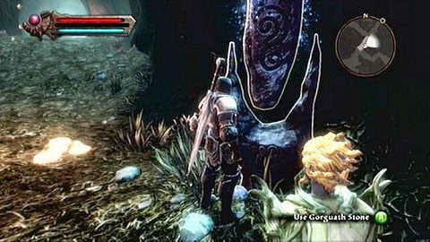 Trzeci kamień znajduje się na północ od pierwszego Thresha - Kingdoms of Amalur Reckoning: Gorguath - kamienie Lorestone, mapa - Kingdoms of Amalur: Reckoning - poradnik do gry