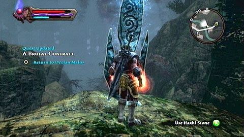 Kamień stoi na skale niedaleko wejścia do Splitrock Depths - Kingdoms of Amalur Reckoning: Haxhi - kamienie Lorestone, mapa - Kingdoms of Amalur: Reckoning - poradnik do gry