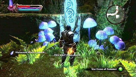 Kamień stoi w przejściu między dwoma lokacjami Odarath - Kingdoms of Amalur Reckoning: Summer (Kraina Dalentarth) - kamienie Lorestone, mapa - Kingdoms of Amalur: Reckoning - poradnik do gry