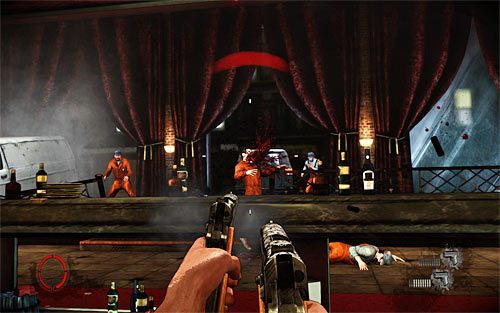 Docelowo musisz dotrzeć do miejsca, w którym Vinnie zapragnie odpocząć, a przez ścianę restauracji wbije się furgonetka - Payback (1) | Opis przejścia The Darkness II - The Darkness II - poradnik do gry