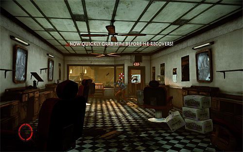 Przejdź do sąsiedniego pomieszczenia salonu fryzjerskiego, w którym czeka Cię kolejny trening - Payback (2) | Opis przejścia The Darkness II - The Darkness II - poradnik do gry