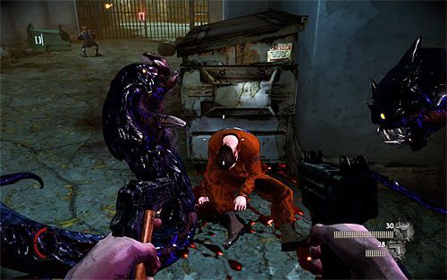 Opcję wyjadania serc warto od razu przetestować na odnalezionym w pobliżu martwym bandycie - Payback (2) | Opis przejścia The Darkness II - The Darkness II - poradnik do gry