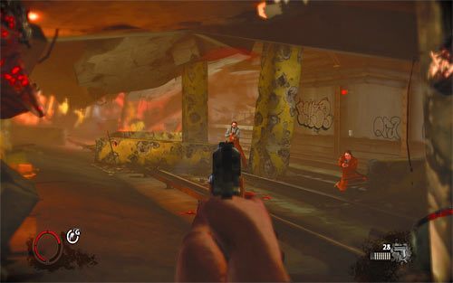 Obróć się w prawo i przejdź przez wagonik metra, który uczestniczył w wypadku - Payback (3) | Opis przejścia The Darkness II - The Darkness II - poradnik do gry