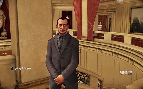 Udaj się w okolice schodów gdzie powinien już na Ciebie czekać Vinnie - The Family | Opis przejścia The Darkness II - The Darkness II - poradnik do gry