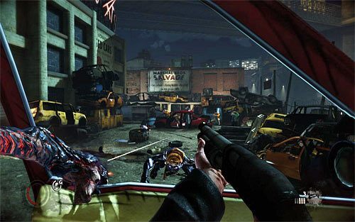 Podejdź do towarzyszącego Ci darklinga i zauważ, że znalazłeś się pod zmasowanym ostrzałem wroga - Q and A (1) | Opis przejścia The Darkness II - The Darkness II - poradnik do gry