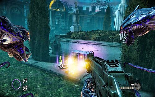 Po zakończonych walkach zacznij od zbadania statuy znajdującej się na prawo od miejsca, w którym pojawił się wcześniej Bragg - Saying Goodbye (1) | Opis przejścia The Darkness II - The Darkness II - poradnik do gry