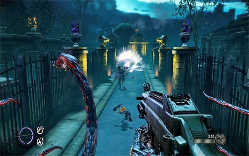 Przed Tobą pierwsze spotkanie z nowym typem przeciwnika, a mianowicie z osobnikiem korzystającym ze swego rodzaju bicza - Saying Goodbye (1) | Opis przejścia The Darkness II - The Darkness II - poradnik do gry