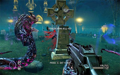 Na początek zajmij się kilkoma zwykłymi przeciwnikami przebywającymi na cmentarzu - Saying Goodbye (2) | Opis przejścia The Darkness II - The Darkness II - poradnik do gry